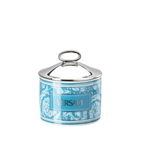 versace porcelain pillbox|versace italian tableware label.